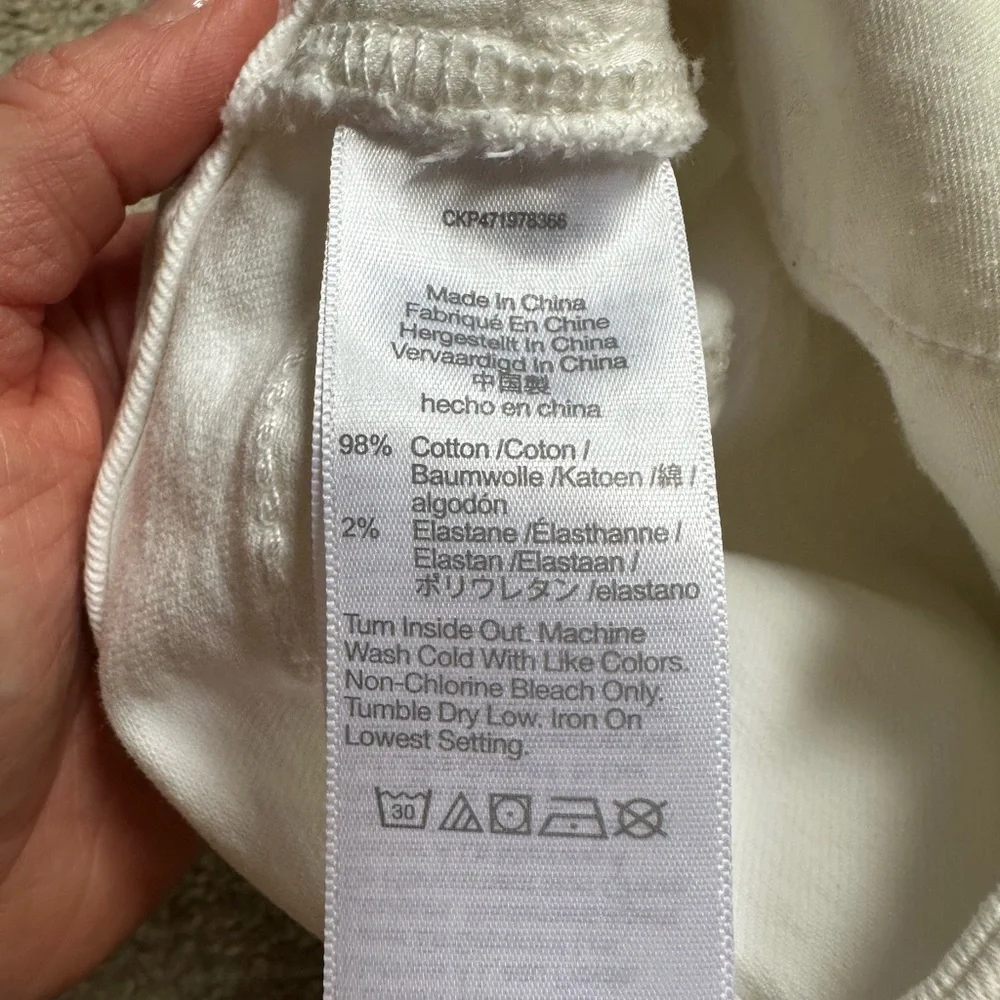 Madewell curvy perfect vintage wide leg crop white denim jeans. Size 25 - Picture 10 of 11